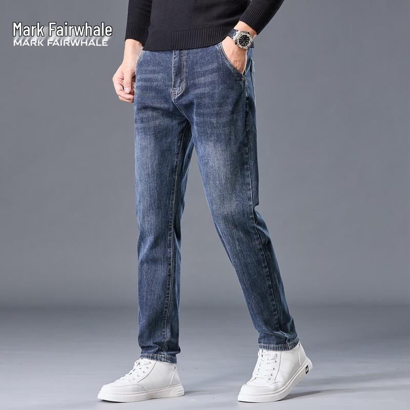 Мужские джинсы Mark Fairwhale Slim Fit прямого кроя из эластичного денима