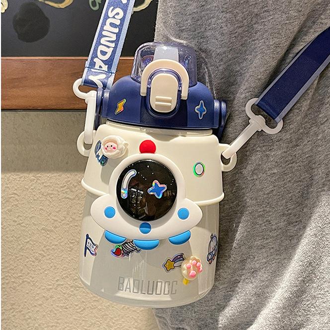 Милый, очень милый детский термос-чашка для девочек, высокий уровень внешнего вида, для студентов, соломенный чайник, большая емкость, переносной горшок