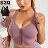 Women Front Zipper Sports Bra Push Up Crop Top Female Workout Fitness Gym Bra Top Running Yoga Bra Athletic Sportswear