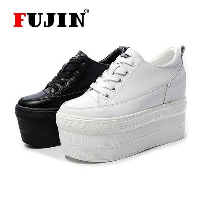 Fujin, повседневная спортивная модная женская обувь на очень высоком каблуке и платформе, увеличенная высота, высокие кроссовки, женские ботильоны на платформе
