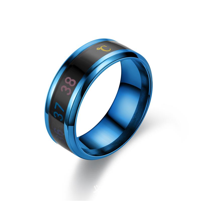 Stainless Steel Smart Temperature-Sensitive Couple Ring with Temperature Display