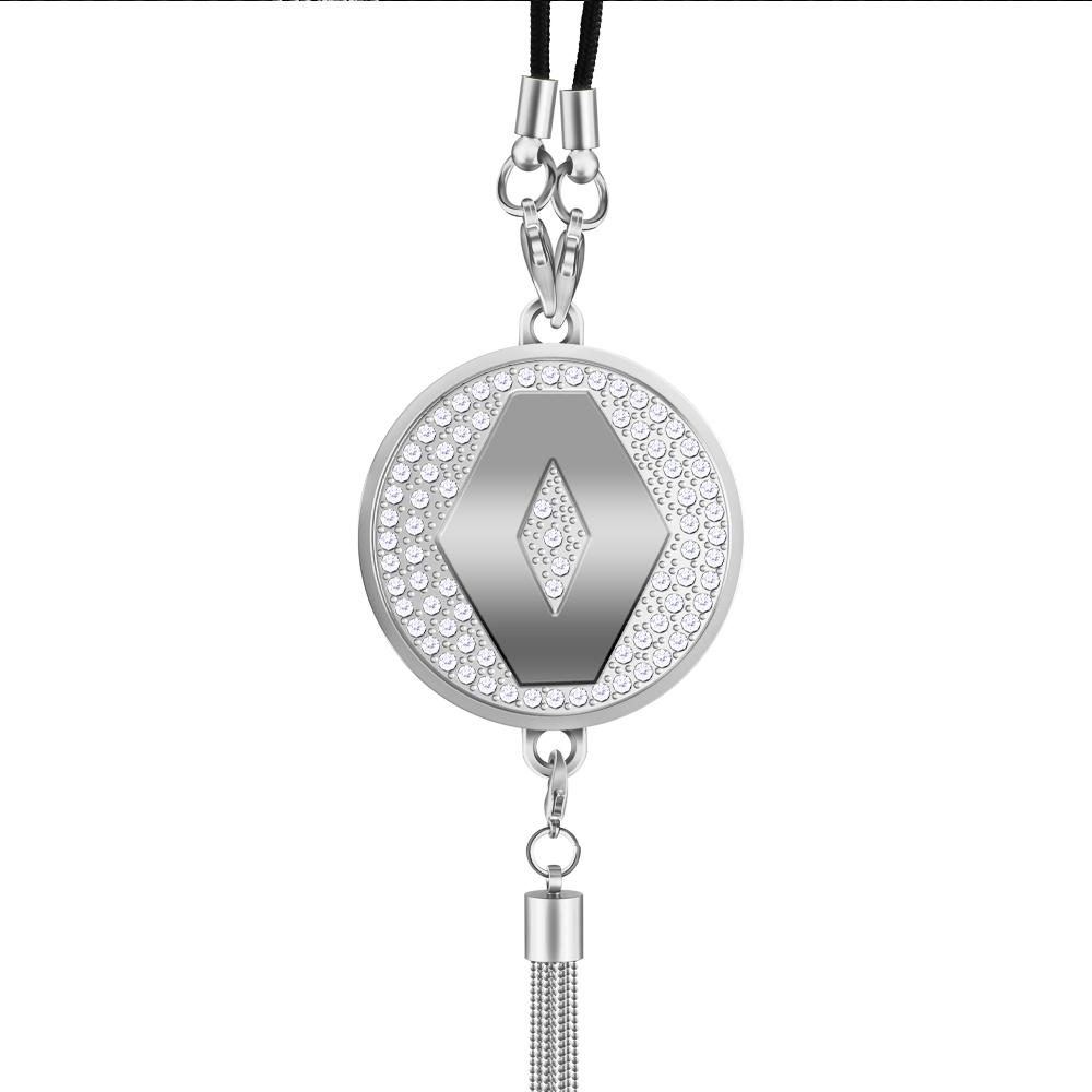 3D Zinc Alloy Diamond Badge Rearview Mirror Interior Pendant For Renault Talisman Clio 4 Megane 2 3 Fluence Kangoo Captur Scenic Z666