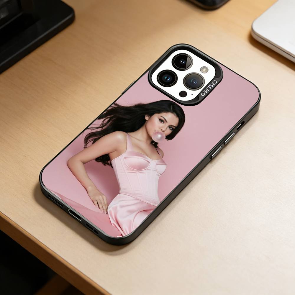 S-Selena G-Gomez Чехол для телефона для iPhone 17,16,15,14,13,12,11 Plus,Pro Max,XS,Красочный Серебряный Чехол для телефона Funda Cover