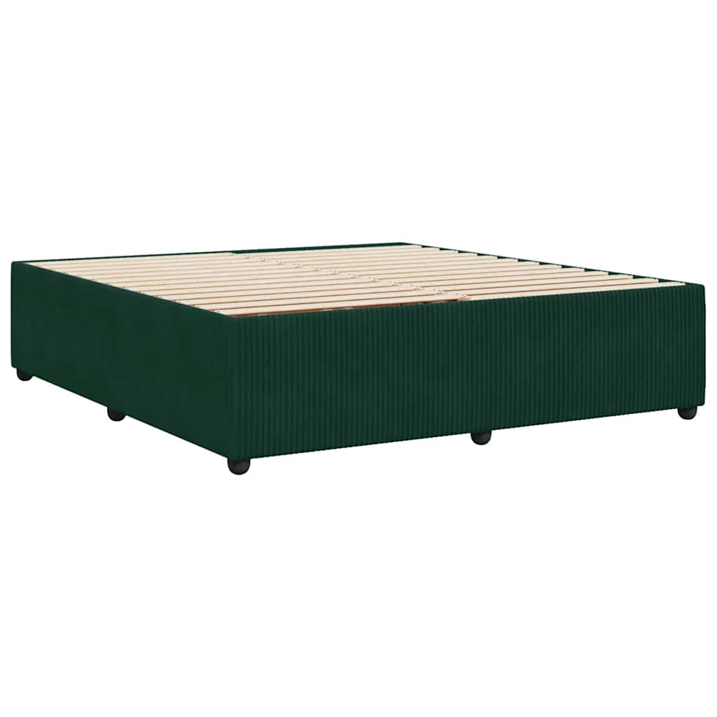 Bed Frame without Mattress Dark Green 180 x 200 cm Velvet