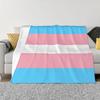 Transgender Flag Lgbt Pride Blanket Fleece Summer Air Conditioning Boho Rainbow Yaoi Thin Throw Blanket for Bed Bedroom Throws