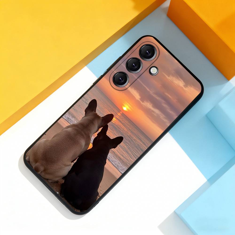 Французский бульдог Милый Для Samsung Galaxy A 22,71,53,52,51,72,73,5G,Note,J7,8,9 Чехол для телефона Мягкий Черный Чехол