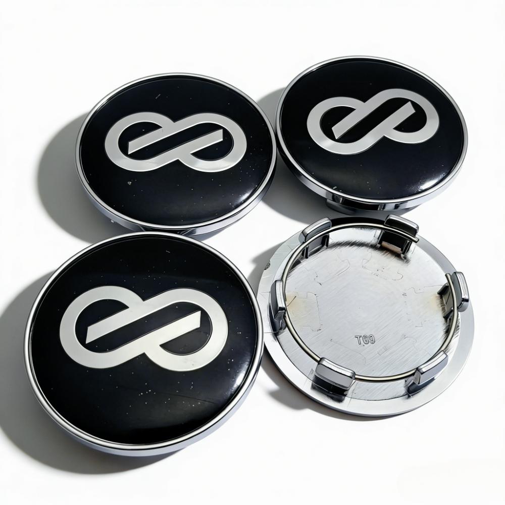 4pcs JDM ENKEI Logo Emblem Car Wheel Center Caps 69MM Clips 56MM Wheels Hub Dust Cap Rim Hubcaps Dustproot Cover Car Accessories
