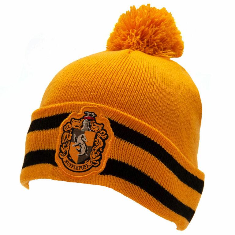 HARRY POTTER Childrens/Kids Hufflepuff Crest Hat And Scarf Set