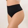 Mid Waist Compression Thong with Seamless Cartilage Waist Shaping Underwear for Women Panties