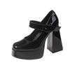 Fashion Women's Shoes 2024 Hot Sale Buckle Strap Women's High Heels Fashion Square Toe Dress Pumps Women Brand Solid Mary Jane Shoes