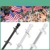 Wall 1 Flagpole Set Mount 34 Sections 360 Degrees Rotating Tanglefree Ring Clip Weatherresistant Metal Outdoor Porch Truck House Estate Flag Pole