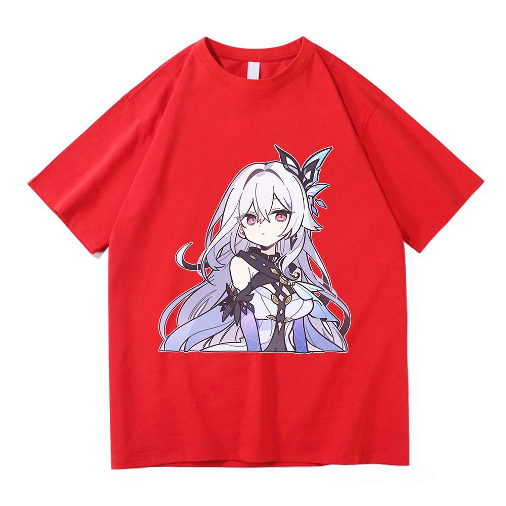 Футболка Genshin Impact Skirk Горячая Мода Мужская/Женская Эстетичная Смешная Милая Графическая Футболка Высокого Качества Повседневные Хлопковые Футболки