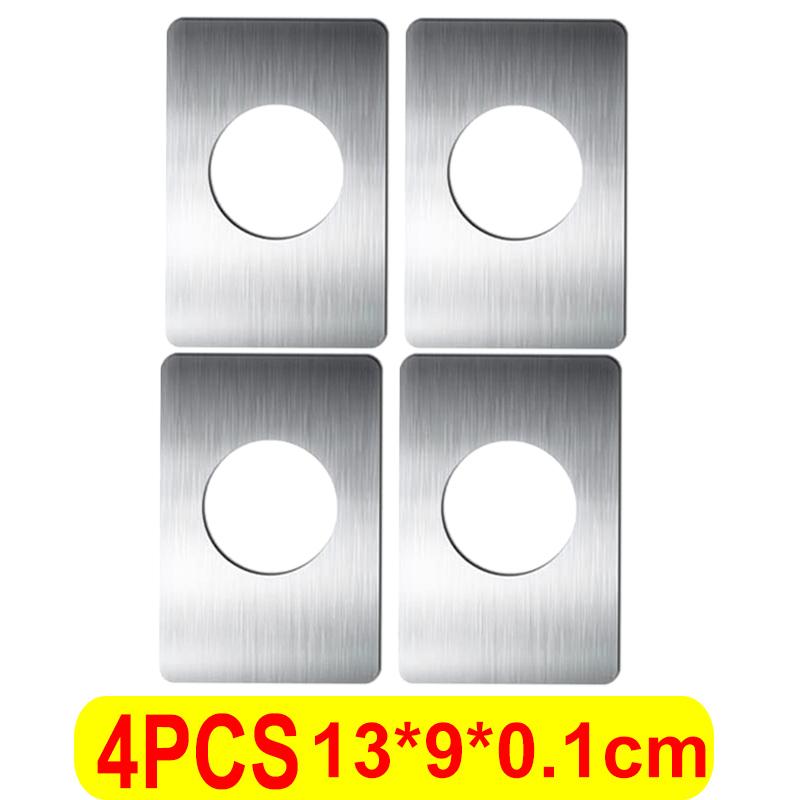 Door Lock Repair Plate Stainless Steel Circular Lock Fixing Plate Hinge Door Handle Installation Reinforcer Hardware Accessories