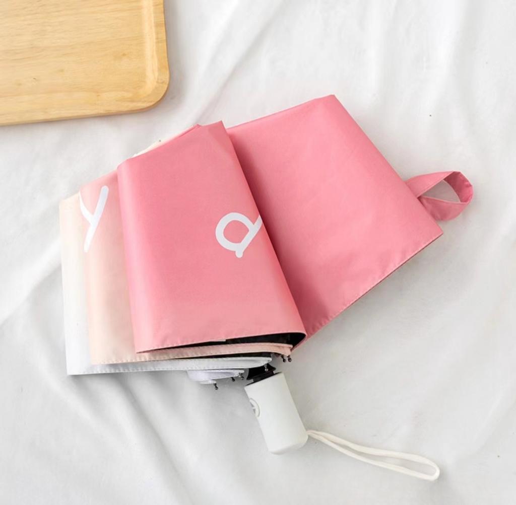 Gradient Automatic Folding Umbrella For Children And Students Dual-Use Vinyl Sunscreen And Wind-Resistant Parasol Sun Umbrella