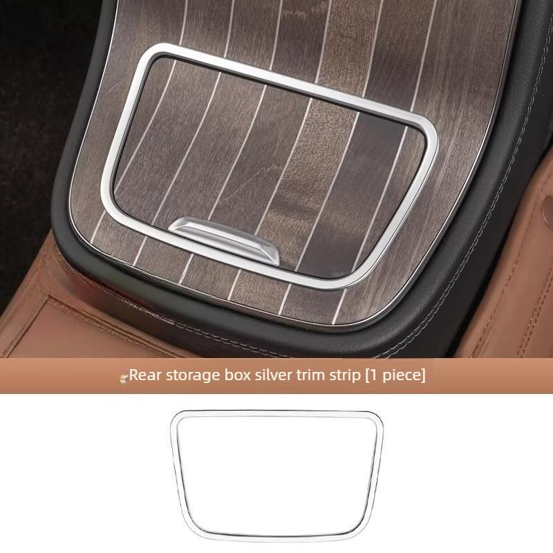Декоративная рамка центральной консоли и наклейка-защита от царапин на задний ящик для хранения для Mercedes-Benz E-Class