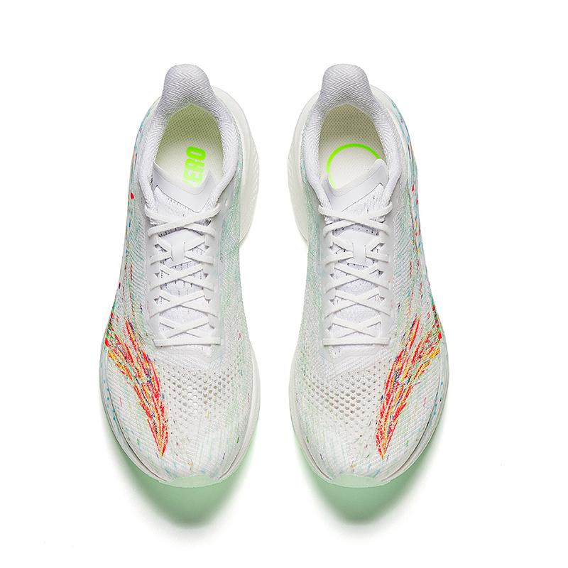 Anta Cushioning Abrasion Resistant Rebound Low top Nitrogen Technology Training Racing Running Shoes Men's White Green Sneakers 112525584-7