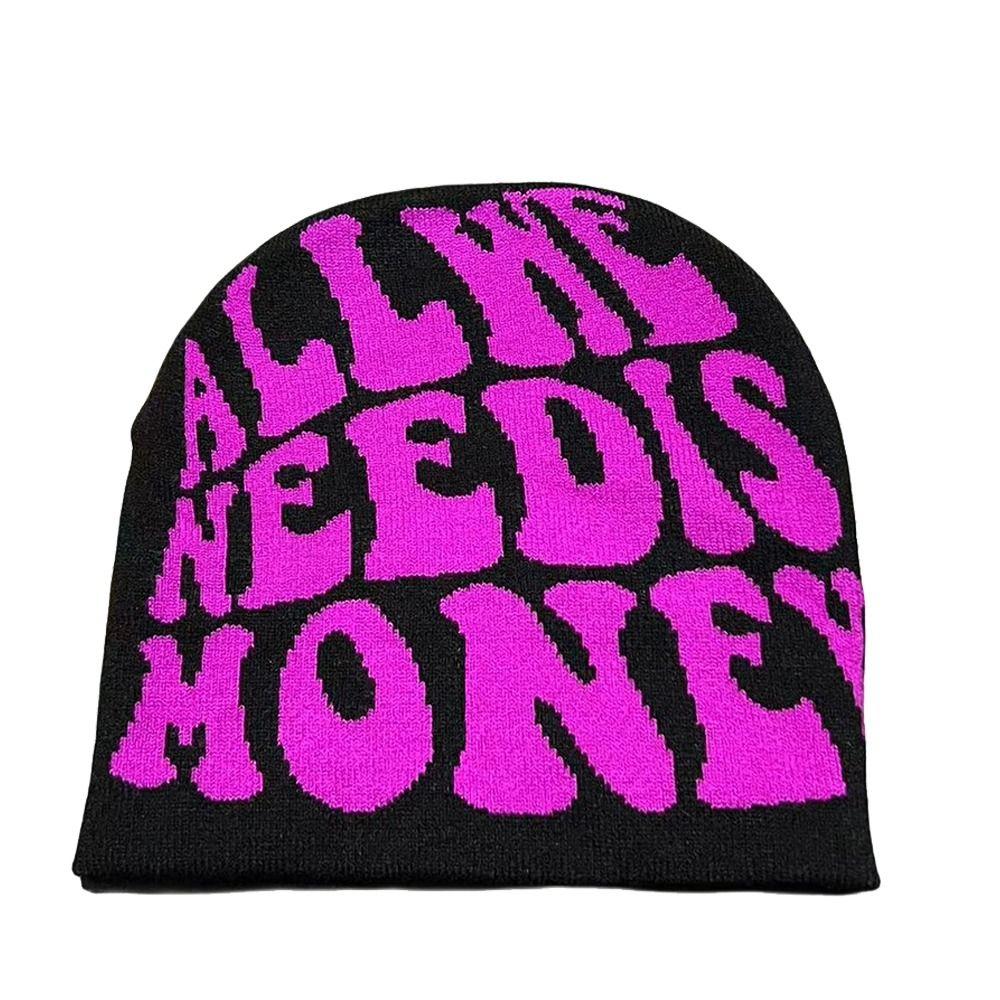 Шерстяная акриловая шапка-бини с принтом букв, повседневная шапка-чепчик, модная вязаная шапка для мужчин и женщин