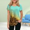 Fashion Women Leopard Print Print T Shirt Funny Casual O-neck Short Sleeves T-shirt Summer Female Tee Shirt
