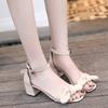 Fashion Sandal for Women Summer New Elegant Butterfly Block Heels Chunky Sandals Wedge Plaid Fashion Chunky Women's Shoes Trend 2024 Hot