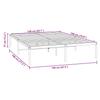 Metal Bed Frame Black 140 x 190 cm