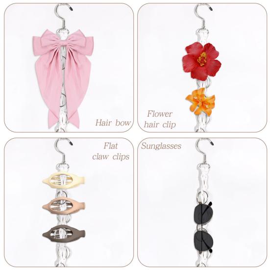 Бохо Органайзер для заколок для волос Плетеный Вертикальный Держатель для крабов для волос с 20 металлическими