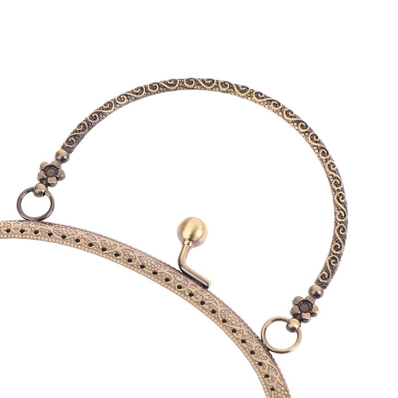 1 шт., 16,5 см, винтажная металлическая застежка с тиснением, арочный замок для сумок, застежка с ручками, аксессуары для поддержки запястья сумки