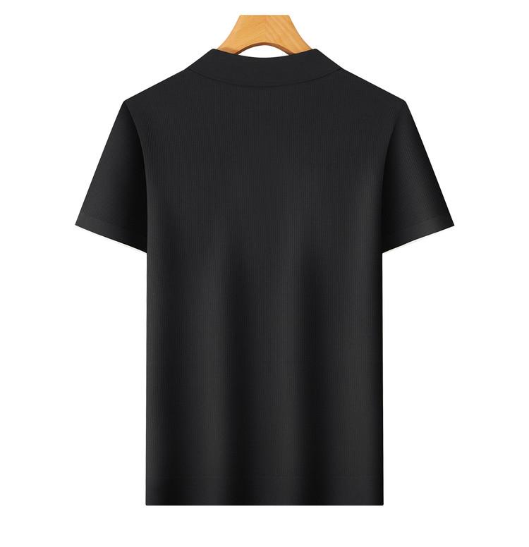 [180 count long staple cotton] Light luxury, simple and breathable Polo shirt for men's summer knitted short sleeved T-shirt