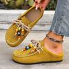 2025 New Women Flat Walking Sneakers Round Toe Lace-up Shoes Retro Spring Autumn Designer Mules Shoes Women Zapatos De Mujer
