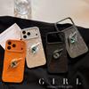 iPhone 17 Pro Max Orange Phone Case: Anti-Fall, Soft, Frosted, Electroplated Finish for Apple 15, 14, 11