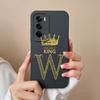Чехол для телефона Oppo Realme Narzo N63 C63 C61 Reno12 Pro F Reno 12 Мягкий силиконовый чехол для камеры Fashion King Crown Letters Shell Capa для Oppo
