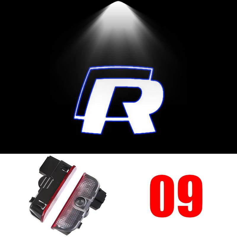 2Pcs LED Car Door Projector Welcome Ghost Shadow Light For VW Touareg Golf 5 6 7 Passat B6 B7 B8 B9 MK6 MK7 R GTI Accessories
