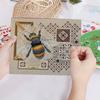 Набор для вышивания пчелы, набор для вышивания с цветными картами, практический набор для вышивки крестом, набор для рукоделия, принадлежности для вышивания