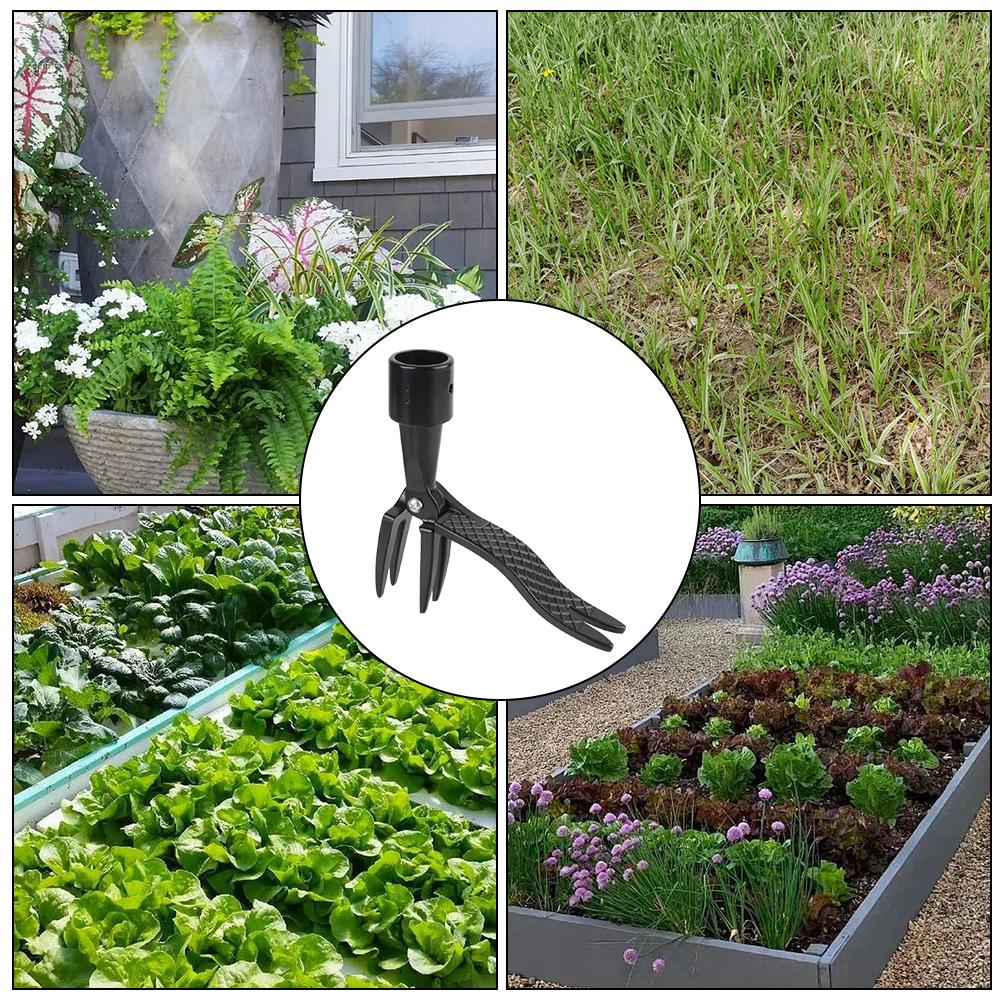 Digging Weeder Black Root Remover With Foot Pedal Gardening Lawn Accessory Stand Up Weeding Tool Weeding Head Replacement Claw Foot Pedal Weed Puller