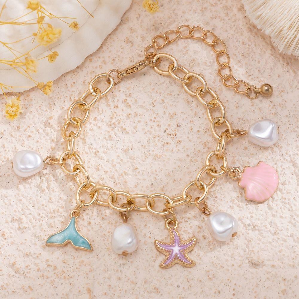Сладкий океанский бриз ожерелье морская звезда ракушка жемчуг