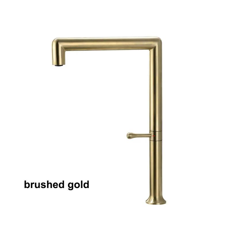 Kitchen Sink Faucet White/Brushed Gold/Gunmetal/Rose Gold/Brushed Kitchen Hot And Cold Mixer Rotatable Stainless Steel Tap