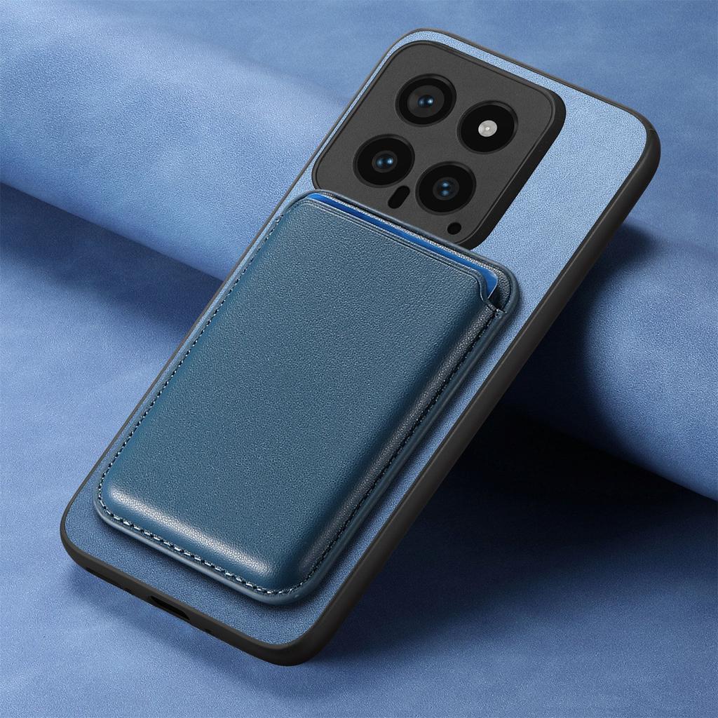 Чехол для мобильного телефона Xiaomi Mi 15pro - это всесторонний чехол из гладкой кожи с карманом для магнитной карты Note14, простой защитный чехол для Redmi K80.