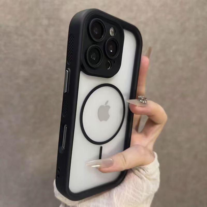 Роскошный матовый прозрачный чехол Magsafe для iPhone 17 16 15 14 Plus 13 12 Pro Max 11 17Air, магнитный противоударный бампер