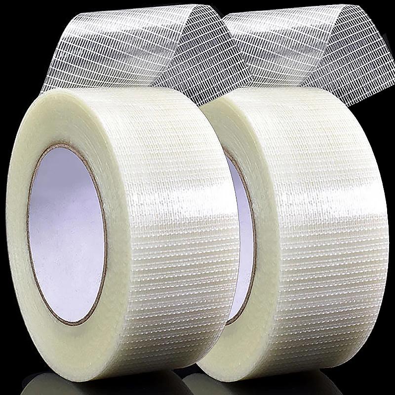 Стекловолоконная лента с сильной фиксацией Прозрачная односторонняя сетчатая лента Водонепроницаемые износостойкие высоковязкие клейкие сетчатые ленты