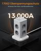 Tessan Башня 8-позиционная розетка Multi Power Strip Вертикальный 2-метровый удлинитель с вилкой ЕС с 3 портами USB C Выключатель защиты от перенапряжения