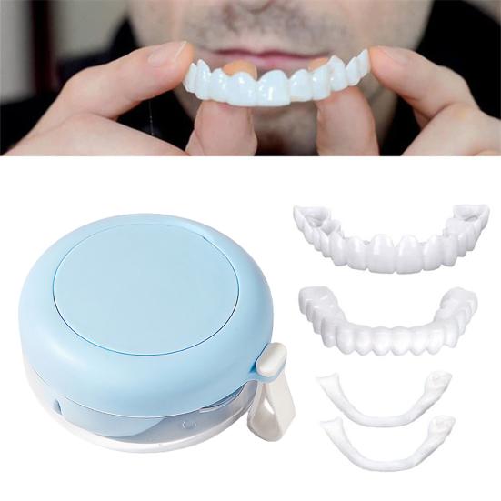 Портативный футляр для зубных протезов Yousheng со съемным зеркалом, герметичный компактный контейнер для хранения зубных протезов для брекетов