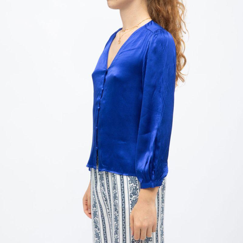 Blouse col v effet satin bianca légère Femme LA PETITE ETOILE