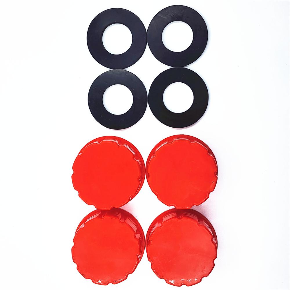 4 шт. Высококачественные 1,75" Крышки для канистр с газом с крупной резьбой, сплошные, красные