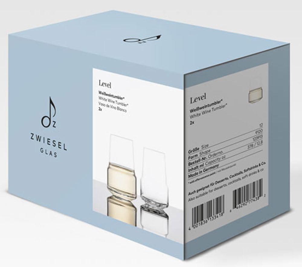 ZWIESEL GLAS Level White Wine Tumblers, Machine-Made, Pair (m123913)