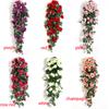 Artificial Flowers Rattan Vine Wall Hanging Rose Home Decor Accessories Wedding Door Decoration Christmas Fake Plants
