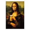 Fun Mona Lisa Drinking Beer, Famous Posters and Prints In Oil Painting, Living Room, Home Decoration Wall Art