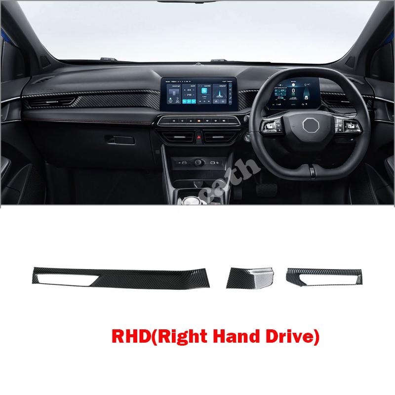 LHD RHD For MG3 Hybrid 2024 2025 ABS carbonfiber front dashboard center control air conditions outlet cover panle cover stickers