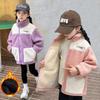 Warm Jackets Girls Children Autumn Winter Outerwear Kids Velvet Coats Teenager Fashion Padded
