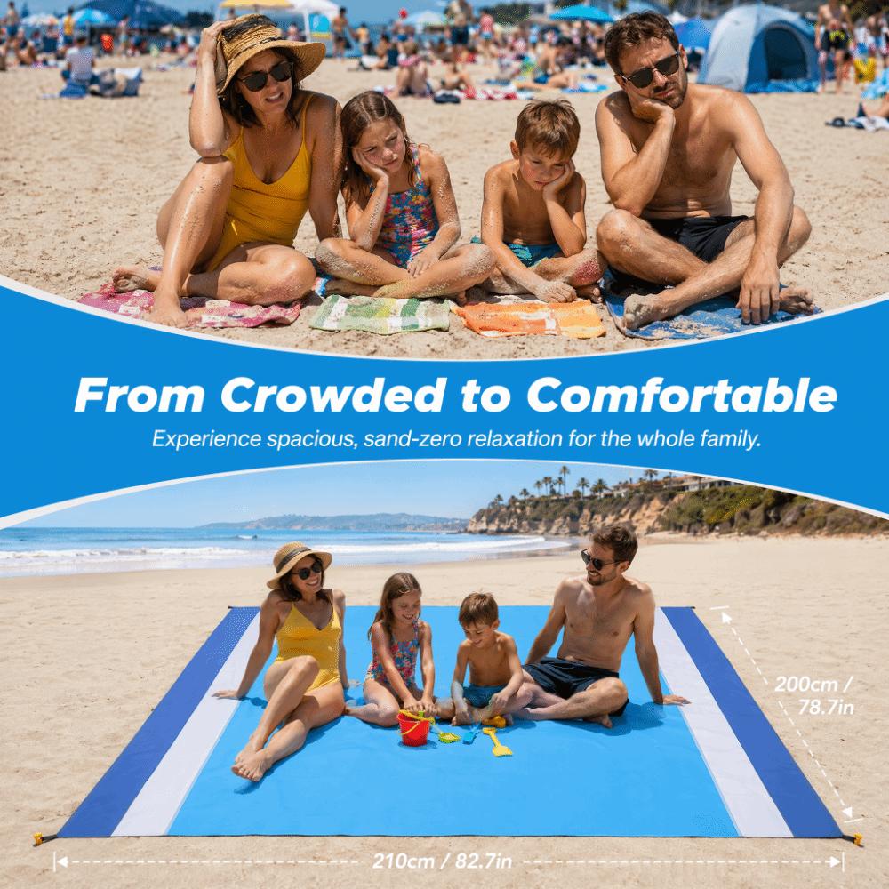 Polyester Beach Blanket Ripstop Camping Mat Easy Carry Picnic Mat Camping Travel