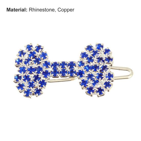 Заколки для волос для щенков, инкрустированные стразами, головной убор для домашних животных, медная модная заколка для волос с костью для домашних животных