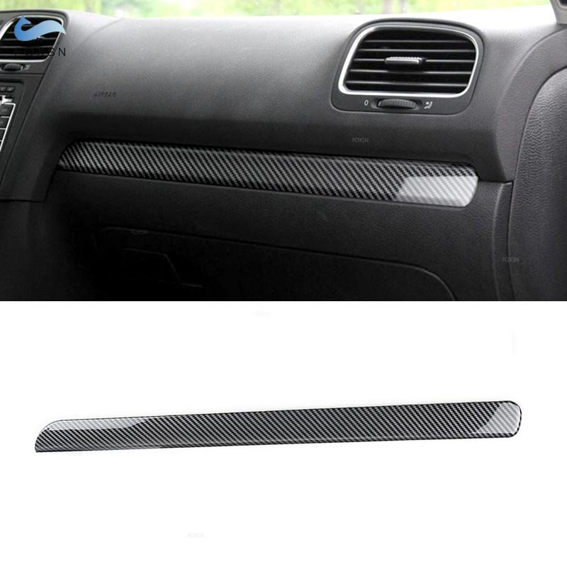 Автомобильные аксессуары, узор из углеродного волокна, внутренняя центральная консоль, полоски на приборной панели, накладка для VW Golf 6 MK6 GTI